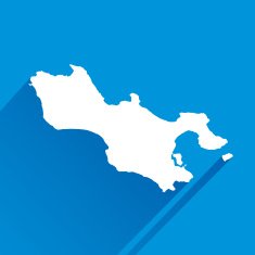Blue Praslin Island Map Icon