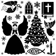Christian Christmas design elements