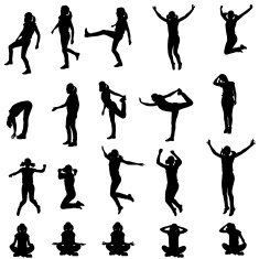 Vector silhouette of a people N140