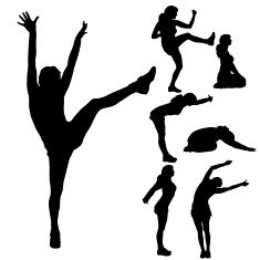Vector silhouette of a woman N1166