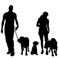 Vector Silhouette Of People N482