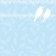 Pair of Robins On Seamless Background