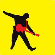 Rocking Guitarist (vector illustration)