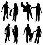 Parents swinging their child N2