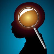 Small boys mind under a magnifying glass