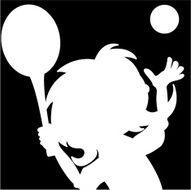 Tennis Girl Silhouette N2