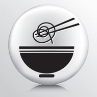 Round Icon With Ramen Noodles Symbol