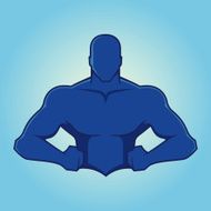 Figure of A Muscle Man Silhouette