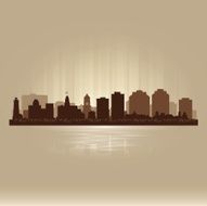 Halifax Canada brown skyline city silhouette