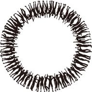 Human silhouettes forming a circle
