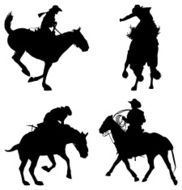 Multiple images of rodeo