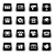 Supergloss Black Icons - Retro Electronics