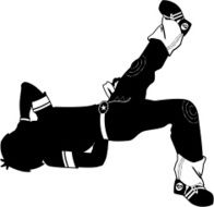 B-Girl Breakdancer Stylized Silhouette
