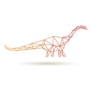 Dinosaur abstract isolated on a white backgrounds vector illustration N2