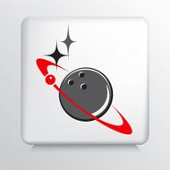 Bowling Universe Jupiter Planet On Round Button Icon N2