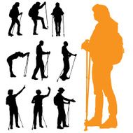 Vector Silhouette Of People N487