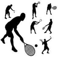 Vector silhouette of a man N319