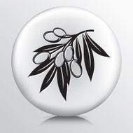 Round Icon With Olive Branch