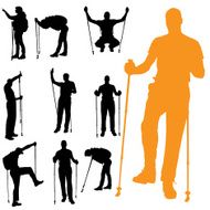 Vector Silhouette Of People N488