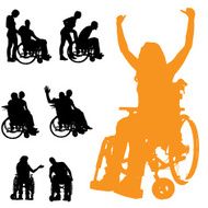 Vector silhouette of a people N144