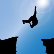 Vector silhouette of a man N323