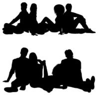 Group of friends sitting on floor N3