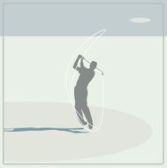 golf player swinging