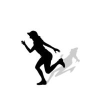Vector silhouette of a woman N1171