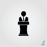 Speaker silhouette icon