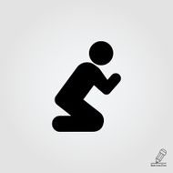 Praying man icon