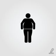 Obese man icon