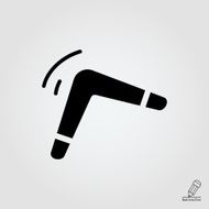 Flying boomerang icon