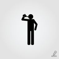 Drinking man icon