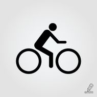 Cycler riding bicycle