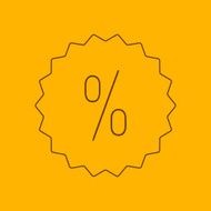 Discount label line icon N2