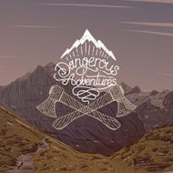Hand drawn mountain backgrounds vector illustration