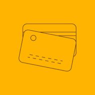 Plastic card line icon