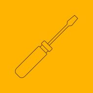 Screwdriver line icon