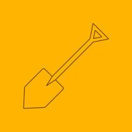 Shovel line icon