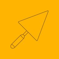 Trowel line icon