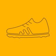 Football boots line icon
