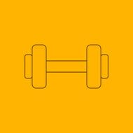 Dumbbell line icon