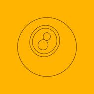 Eightball line icon