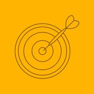 Darts line icon