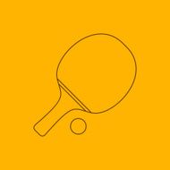 Ping pong line icon