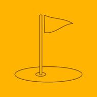 Golf field line icon N2