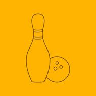 Bowling line icon