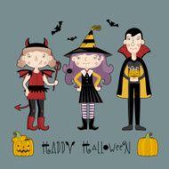 Kids in halloween costume N2