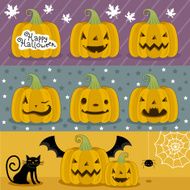 Many pumpkin prepared for Halloween