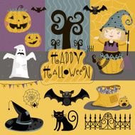 Set traditional elements of Halloween N3